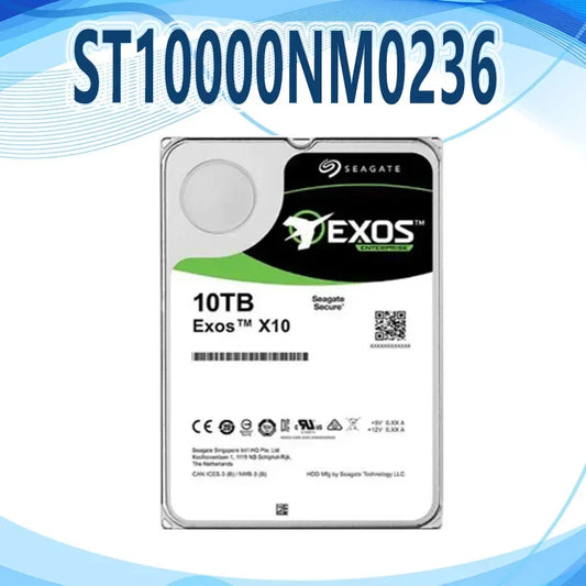 used Seagate 3.5inch HDD EXOS ST10000NM0236 X10 7200 10TB Enterprise 256MB 3.5 SAS HARD DRIVE ST10000NM0236work for server only