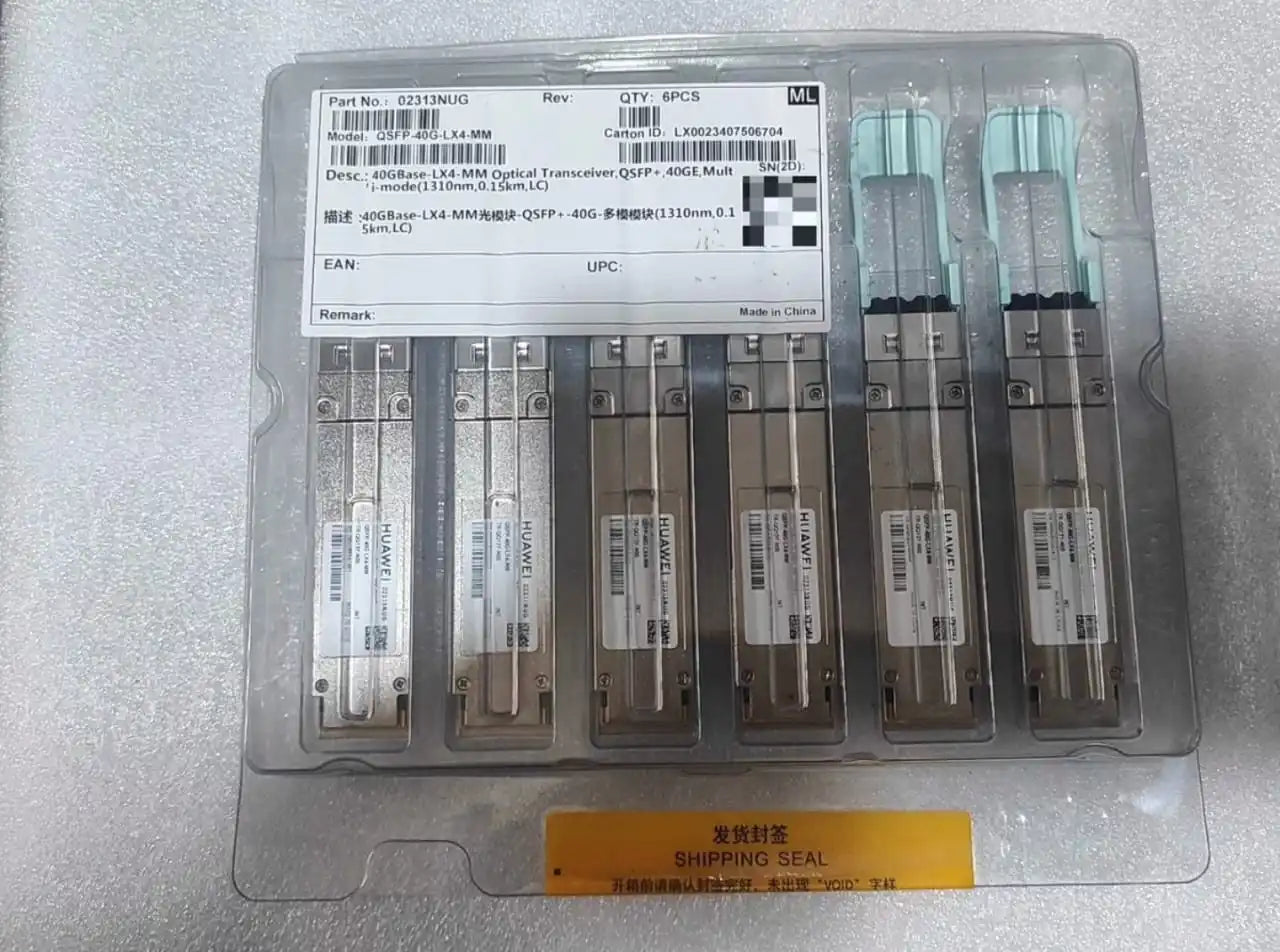 QSFP-40G-LX4-MM 40GBase-LX4-MM optical transceiver, QSFP+, 40GE, multi-mode (1310nm, 0.15km, LC)