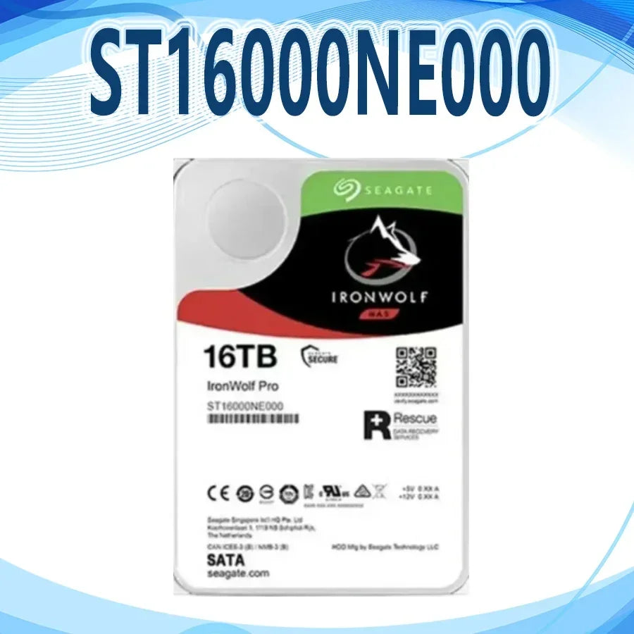 for Seagate ST16000NE000 Ironwolf pro 16TB internal 7200RPM 3.5 HDD NEW Tested Well Bofore