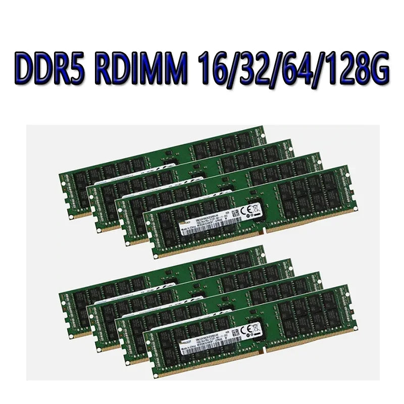 M321R8GA0BB0-CQK Server Memory DDR5 Module RDIMM 64GB 2RX4 PC5-4800B RECC 4800Mbps 1.1V